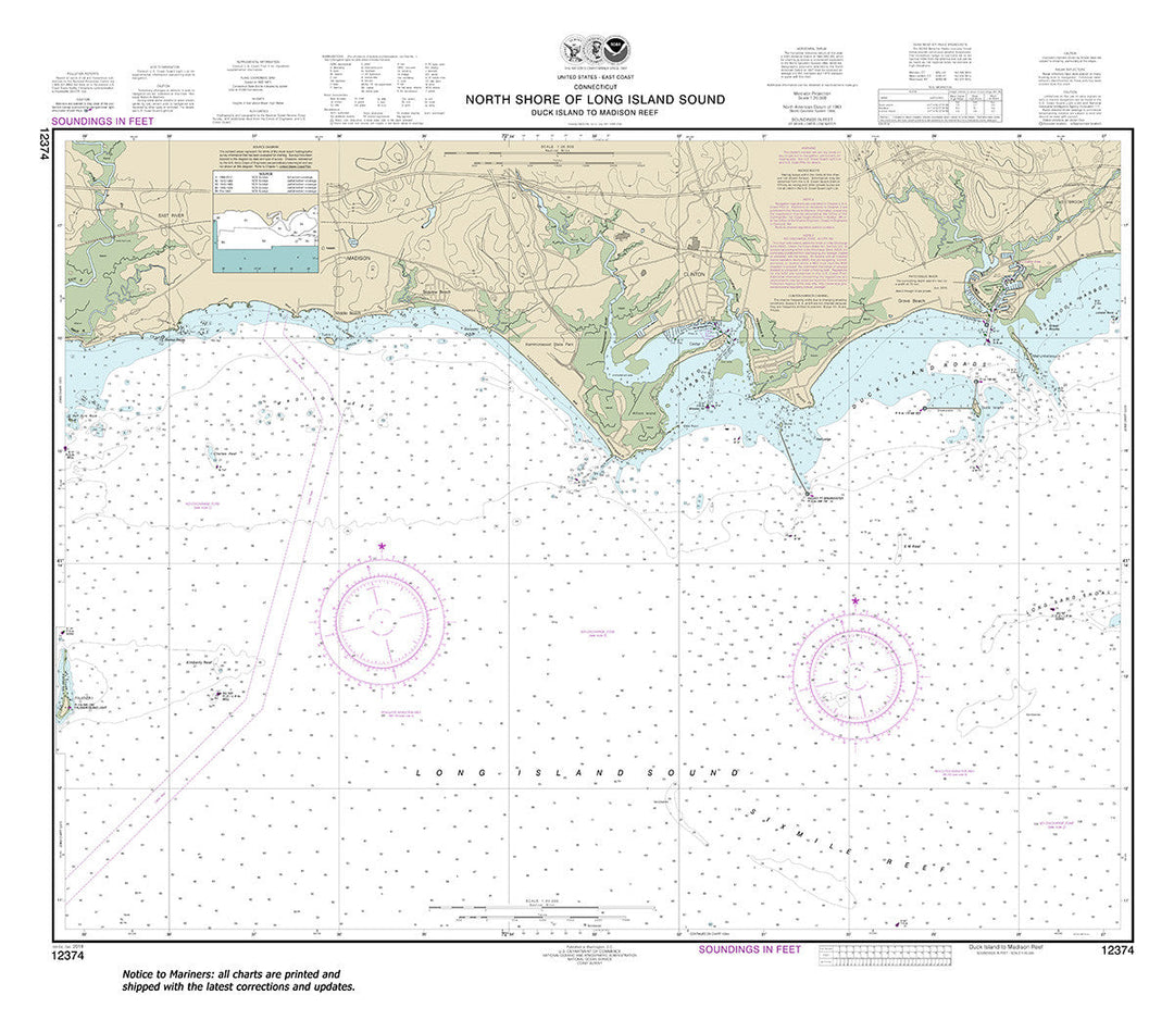 Archival NOAA nautical chart 12374 – Wall Chart.