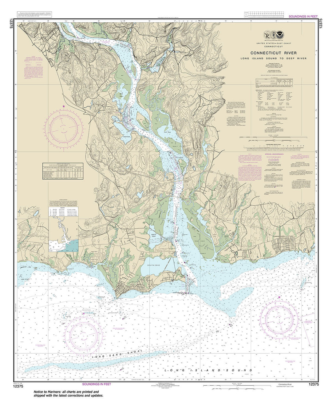 Archival NOAA nautical chart 12375 – Wall Chart.