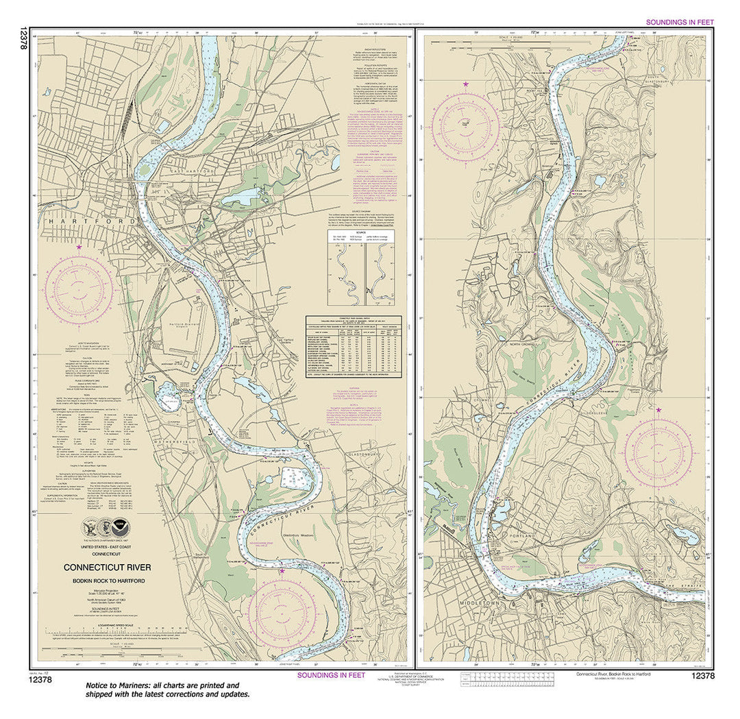 Archival NOAA nautical chart 12378 – Wall Chart.