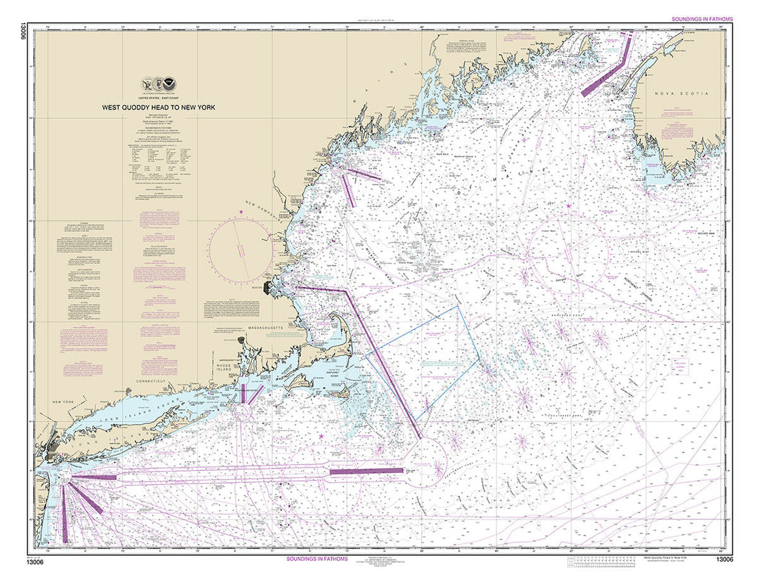 Archival NOAA nautical chart 13006 – Wall Chart.