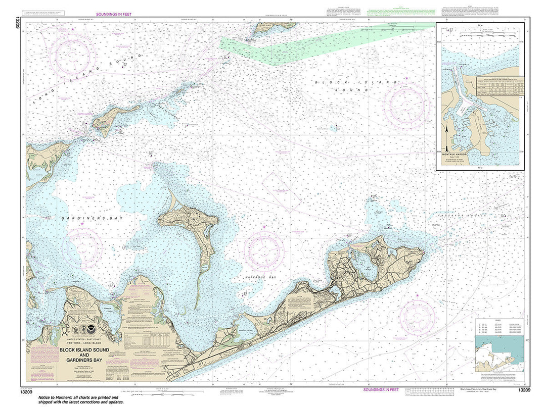 Archival NOAA nautical chart 13209 – Wall Chart.
