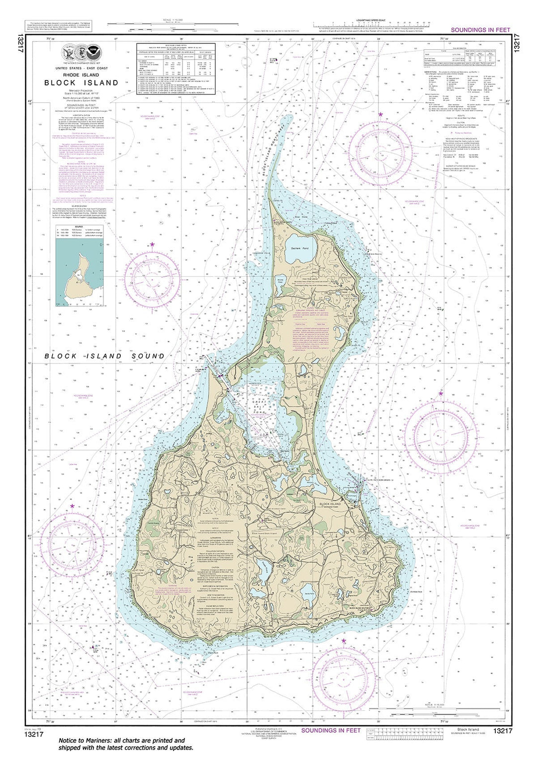 Archival NOAA nautical chart 13217 – Wall Chart.