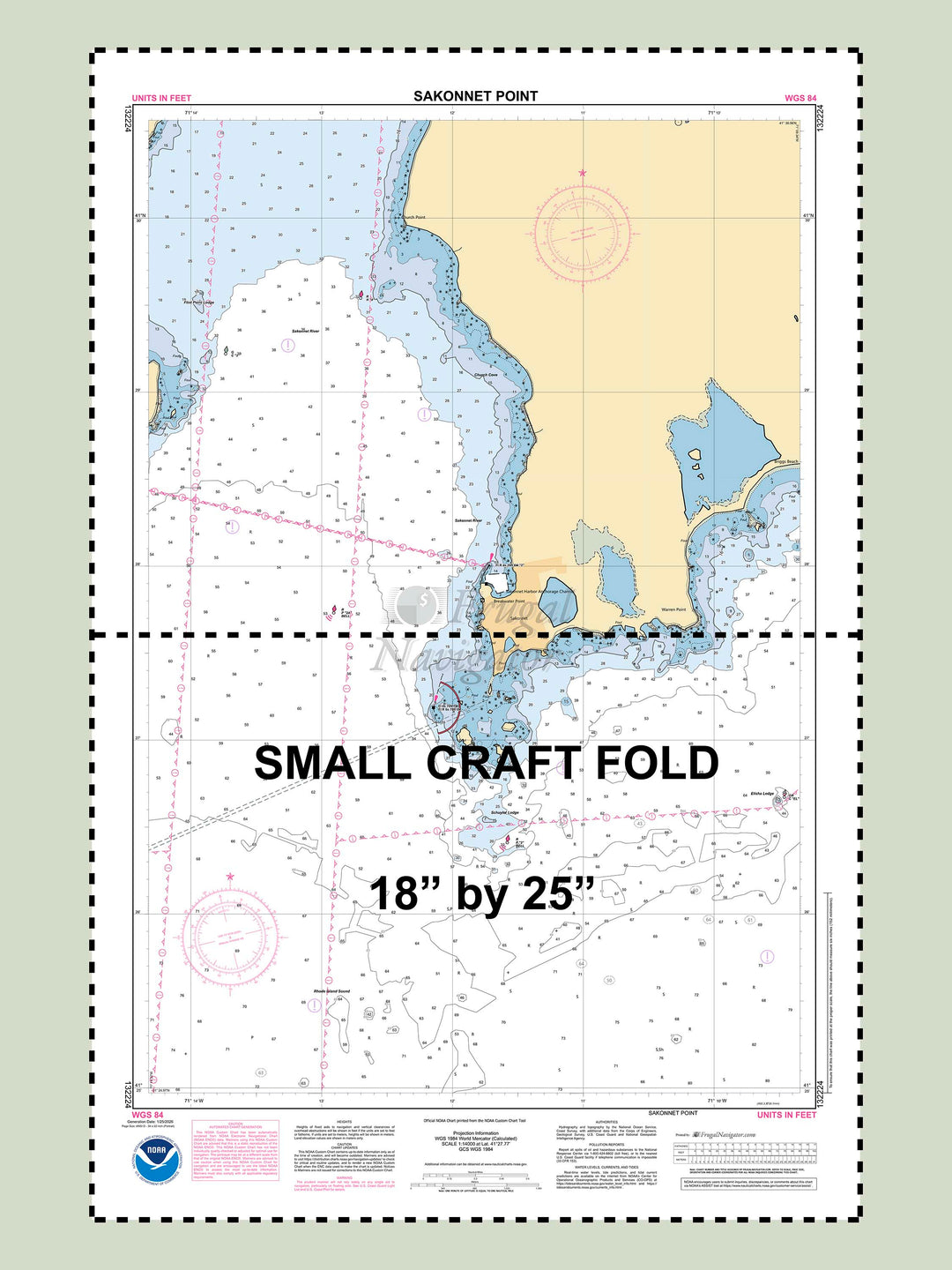 Official NOAA nautical chart 132224 – Sakonnet Point.