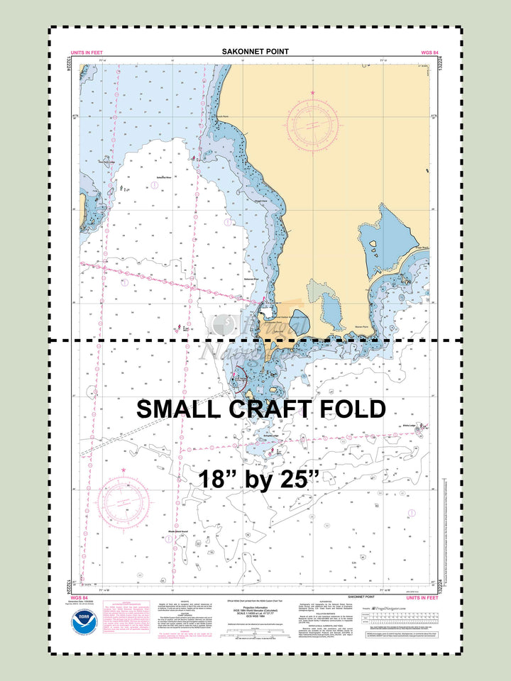Official NOAA nautical chart 132224 – Sakonnet Point.