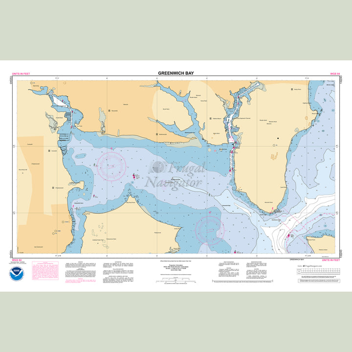 Official NOAA nautical chart 132243 – Greenwich Bay.
