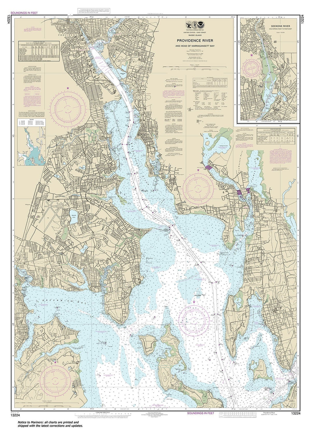 Archival NOAA nautical chart 13224 – Wall Chart.
