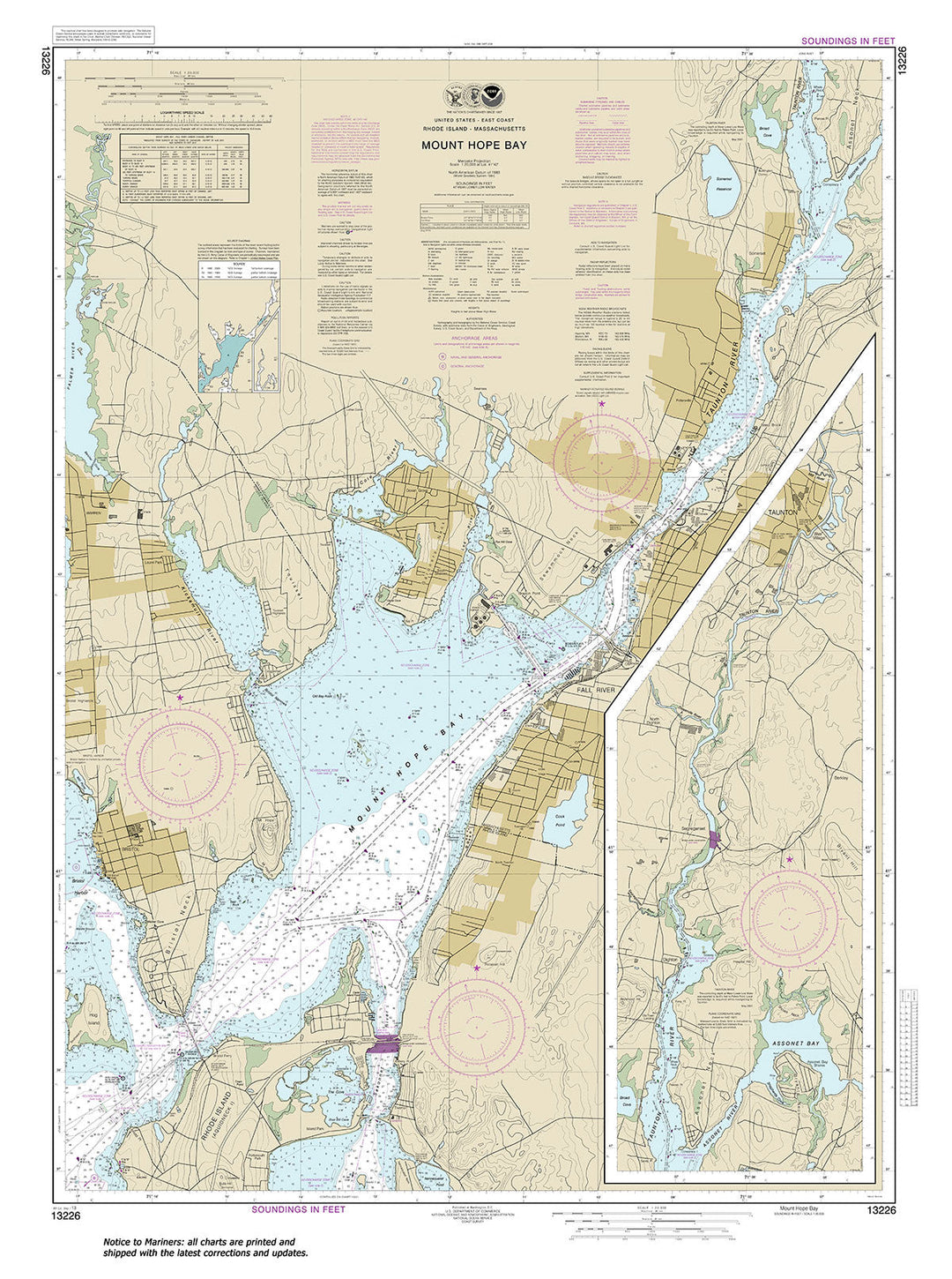 Archival NOAA nautical chart 13226 – Wall Chart.