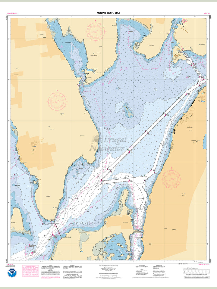 Official NOAA nautical chart 13222 – Entrance to Narragansett Bay.
