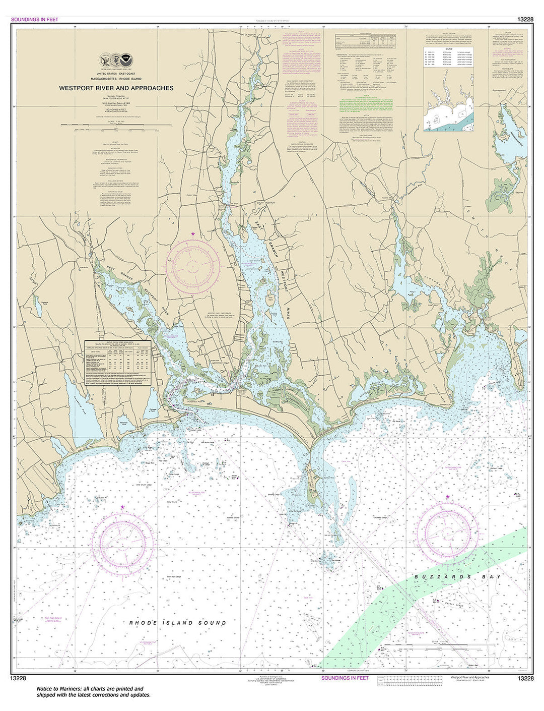 Archival NOAA nautical chart 13228 – Wall Chart.
