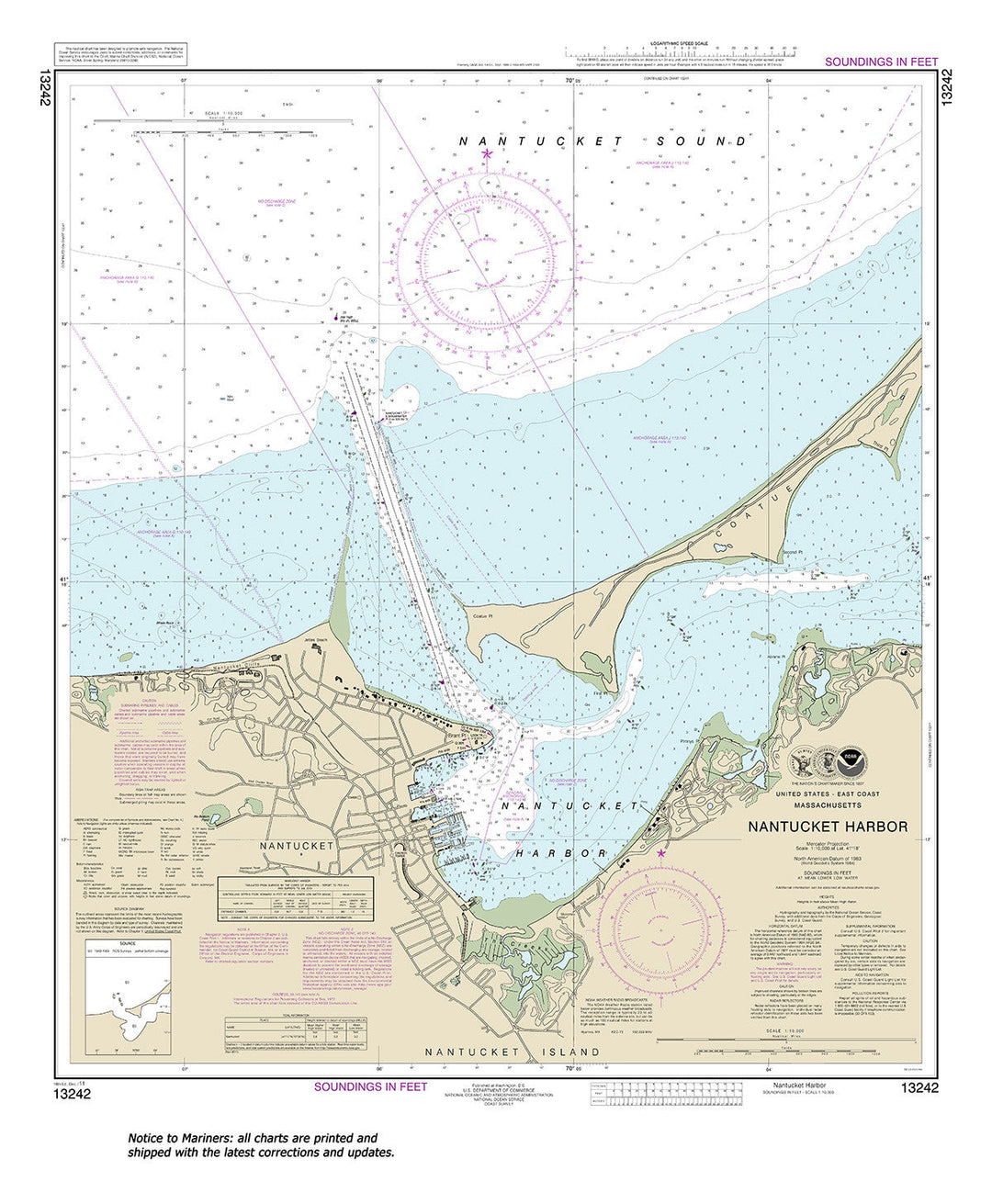 Archival NOAA nautical chart 13242 – Wall Chart.