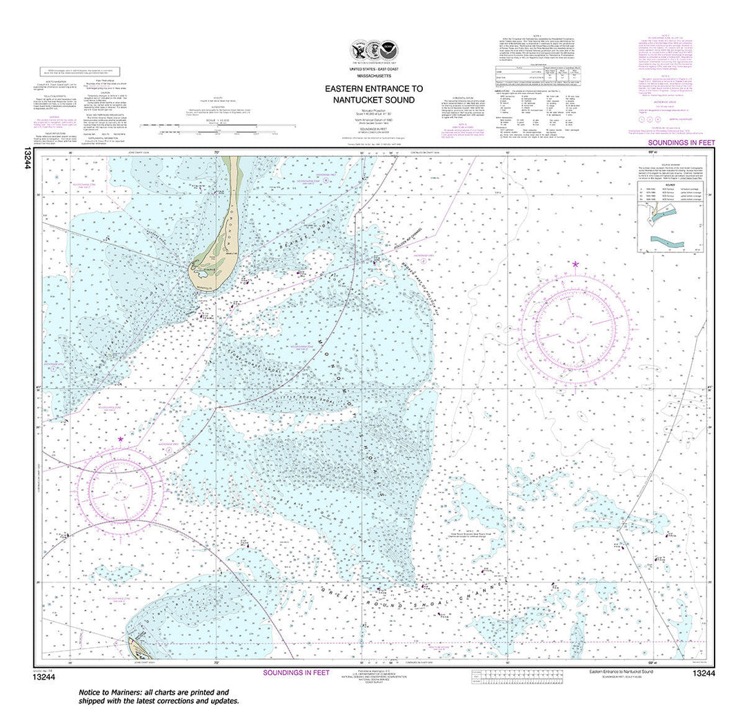 Archival NOAA nautical chart 13244 – Wall Chart.