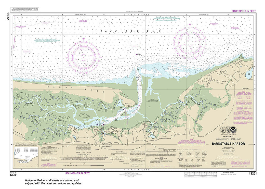 Archival NOAA nautical chart 13251 – Wall Chart.