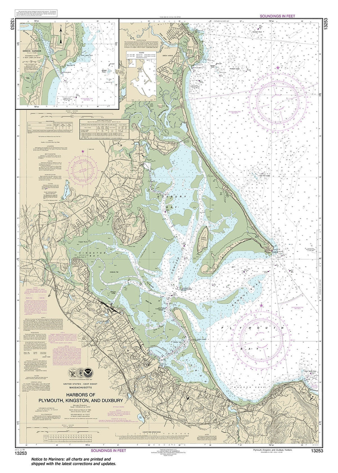 Archival NOAA nautical chart 13253 – Wall Chart.