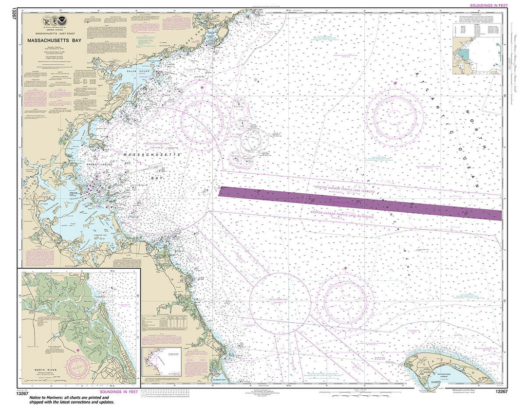 Archival NOAA nautical chart 13267 – Wall Chart.