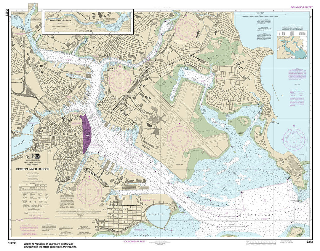 Archival NOAA nautical chart 13272 – Wall Chart.