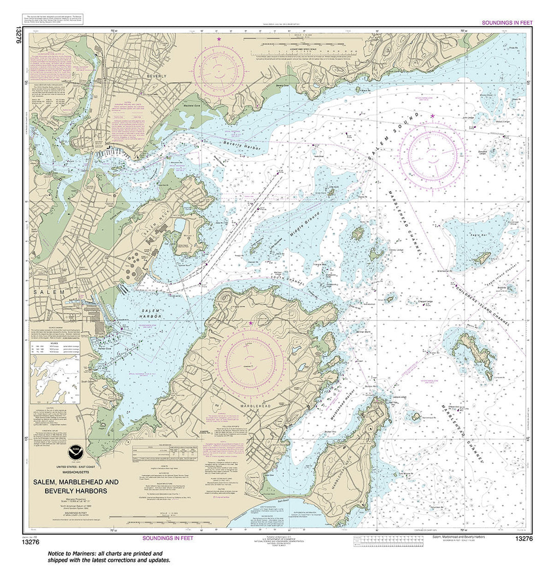 Archival NOAA nautical chart 13276 – Wall Chart.