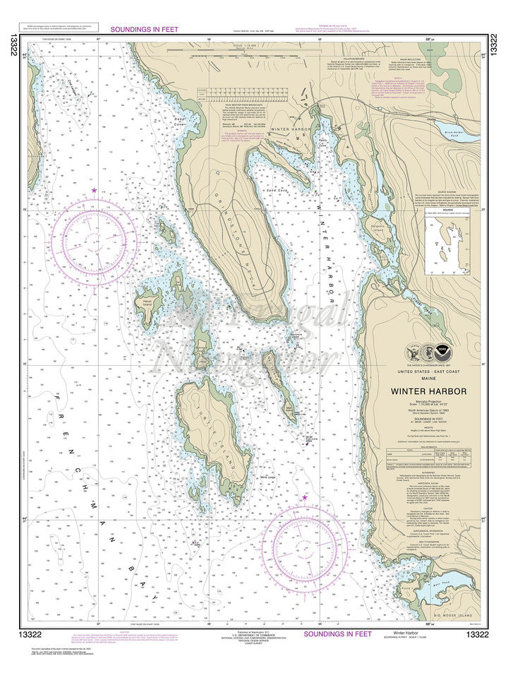 Archival NOAA nautical chart Winter – Harbor.