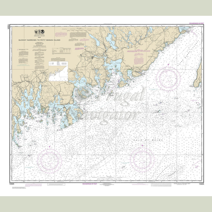 Archival NOAA nautical chart Quoddy – Narrows to Petit Manan lsland.