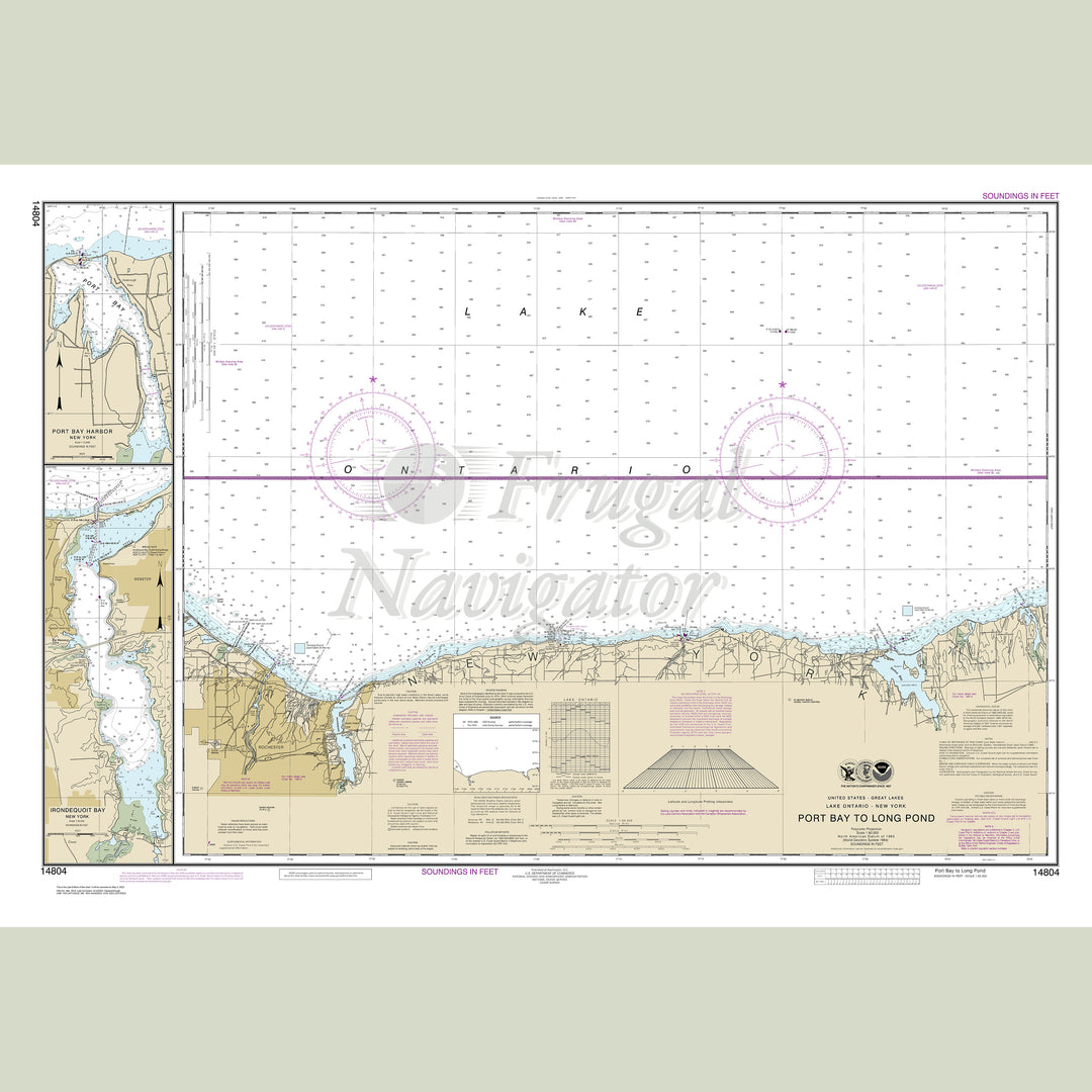 Archival NOAA nautical chart Port – Bay to Long Pond.
