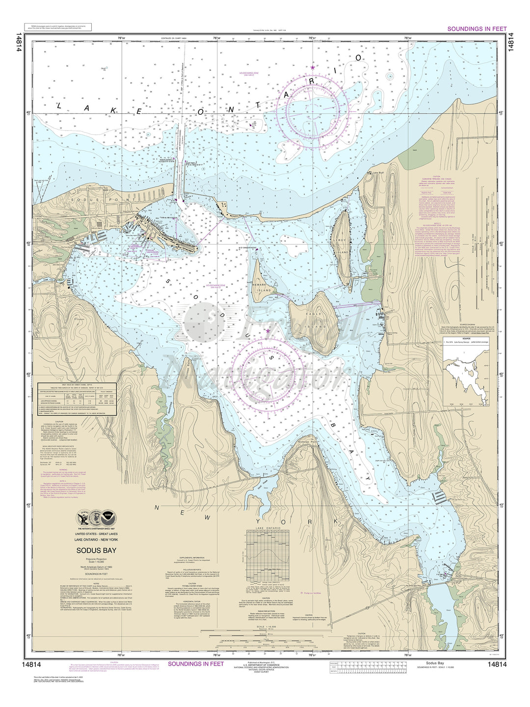 Archival NOAA nautical chart Sodus – Bay.
