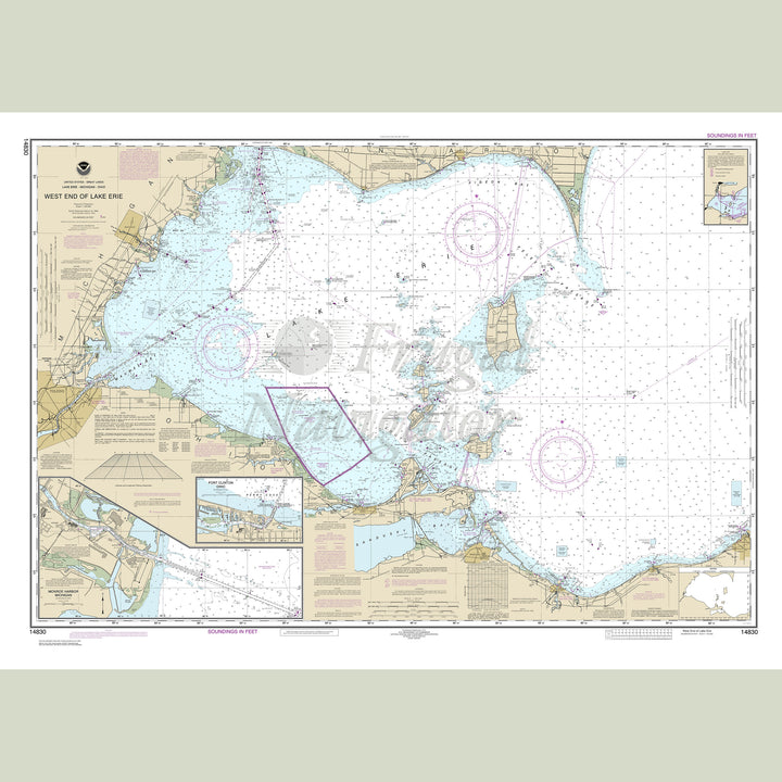 Archival NOAA nautical chart Port – Clinton Harbor and Monroe Harbor.