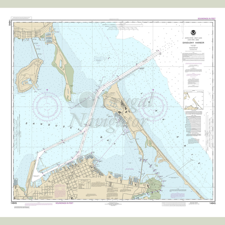 Archival NOAA nautical chart Sandusky – Harbor.