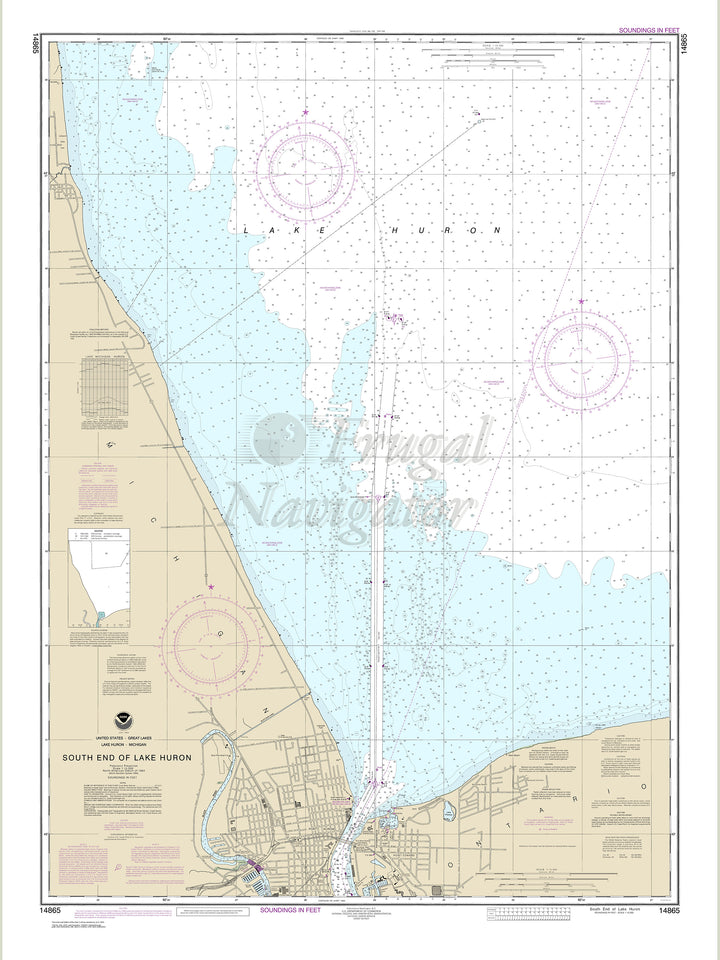 Archival NOAA nautical chart South – End of Lake Huron.