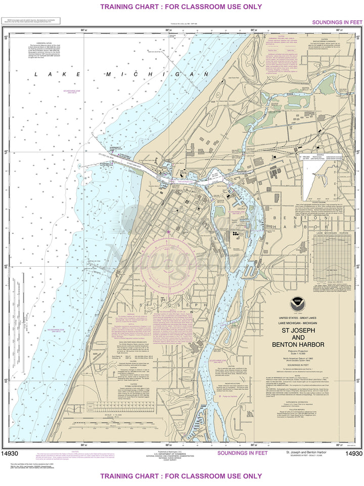 Archival NOAA nautical chart St. – Joseph and Benton Harbor.