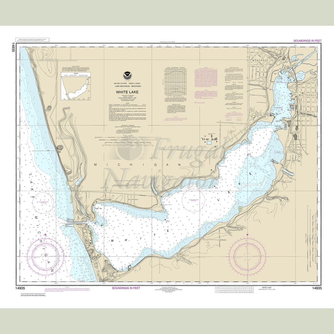 Archival NOAA nautical chart White – Lake.