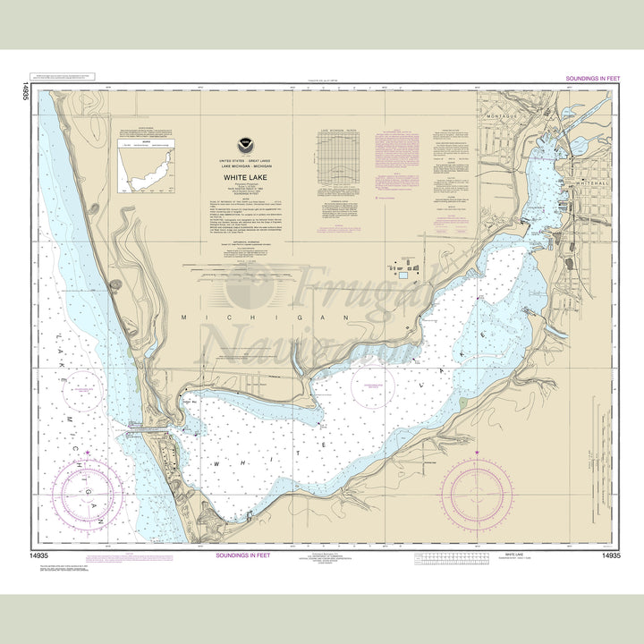 Archival NOAA nautical chart White – Lake.