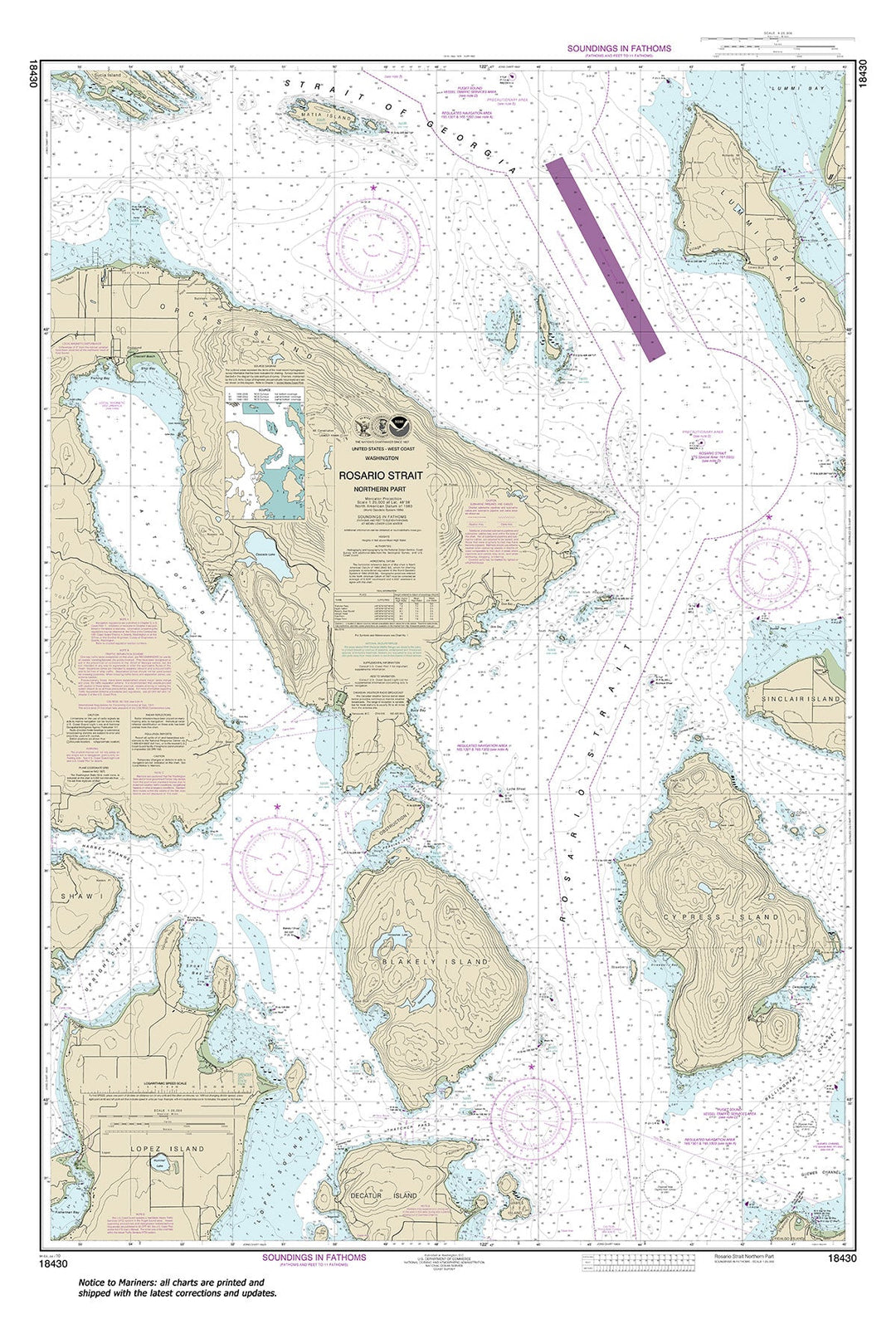 Archival NOAA nautical chart 18430 – Wall Chart.