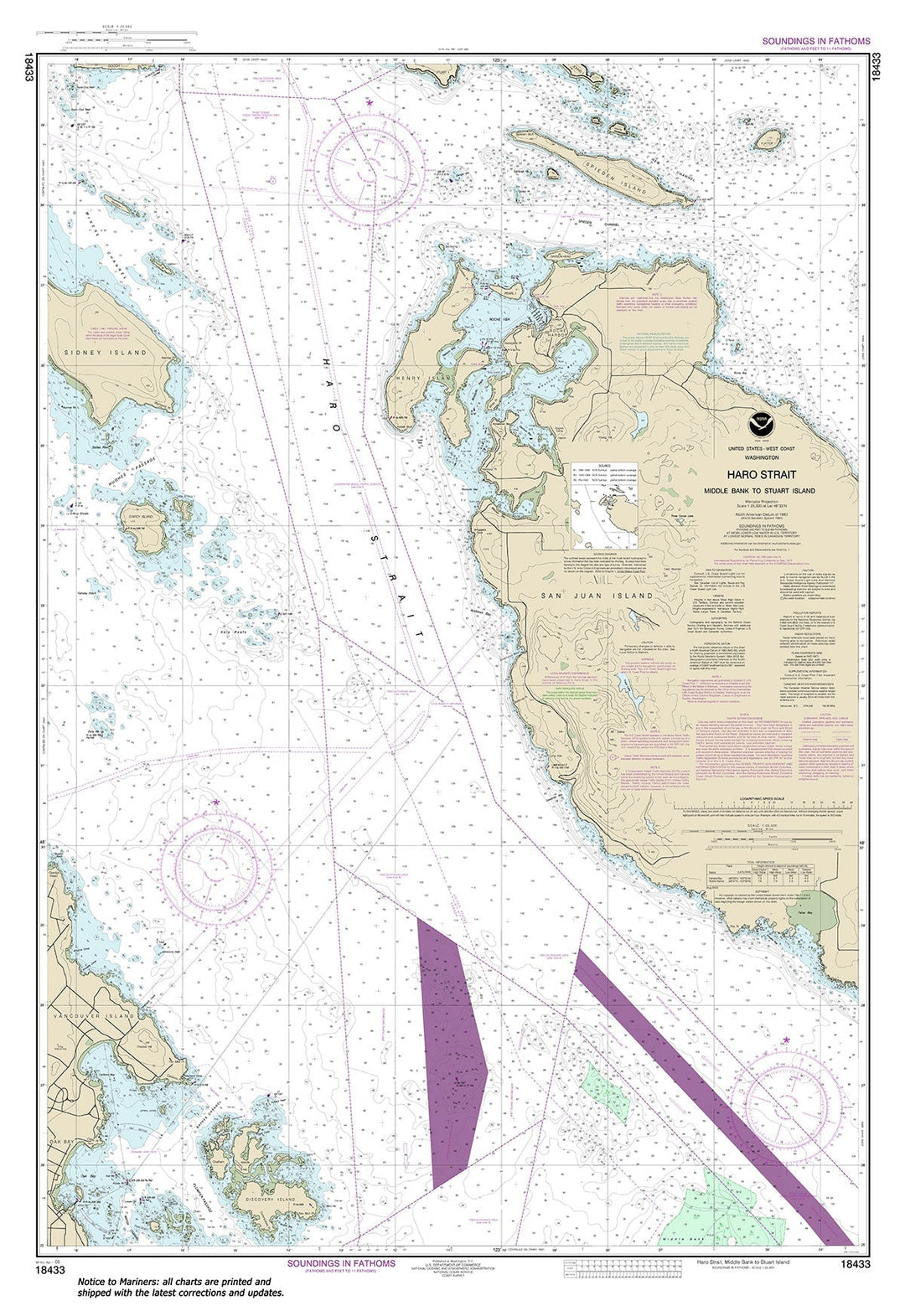 Archival NOAA nautical chart 18433 – Wall Chart.