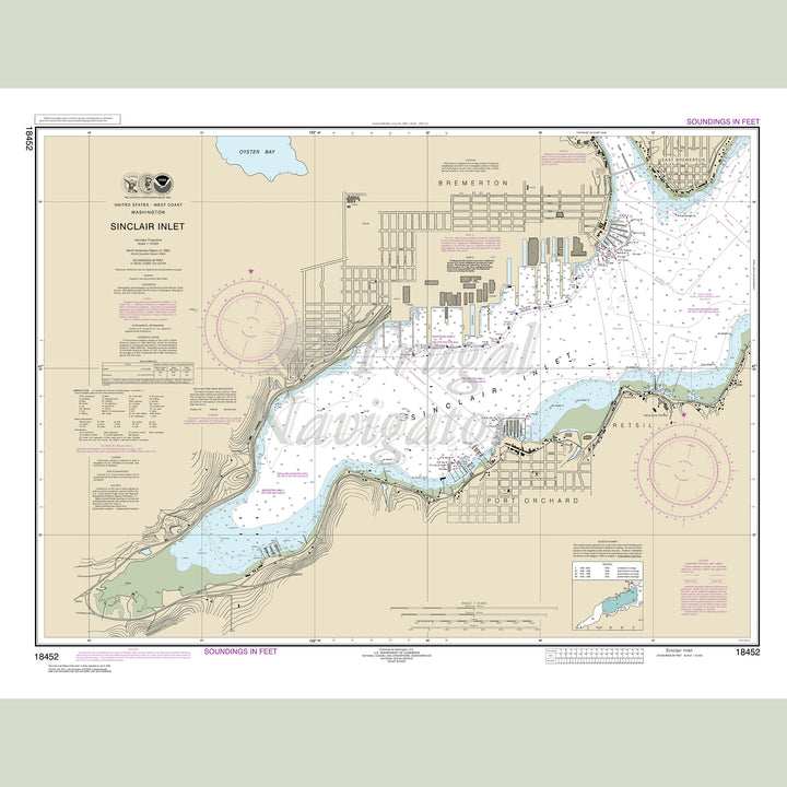 Archival NOAA nautical chart Sinclair – Inlet.