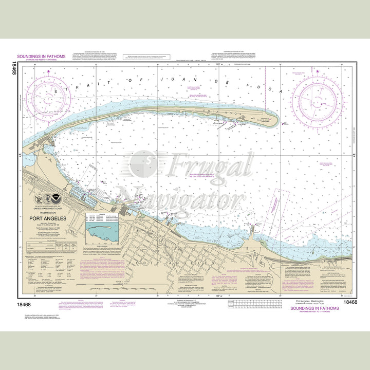 Archival NOAA nautical chart Port – Angeles.
