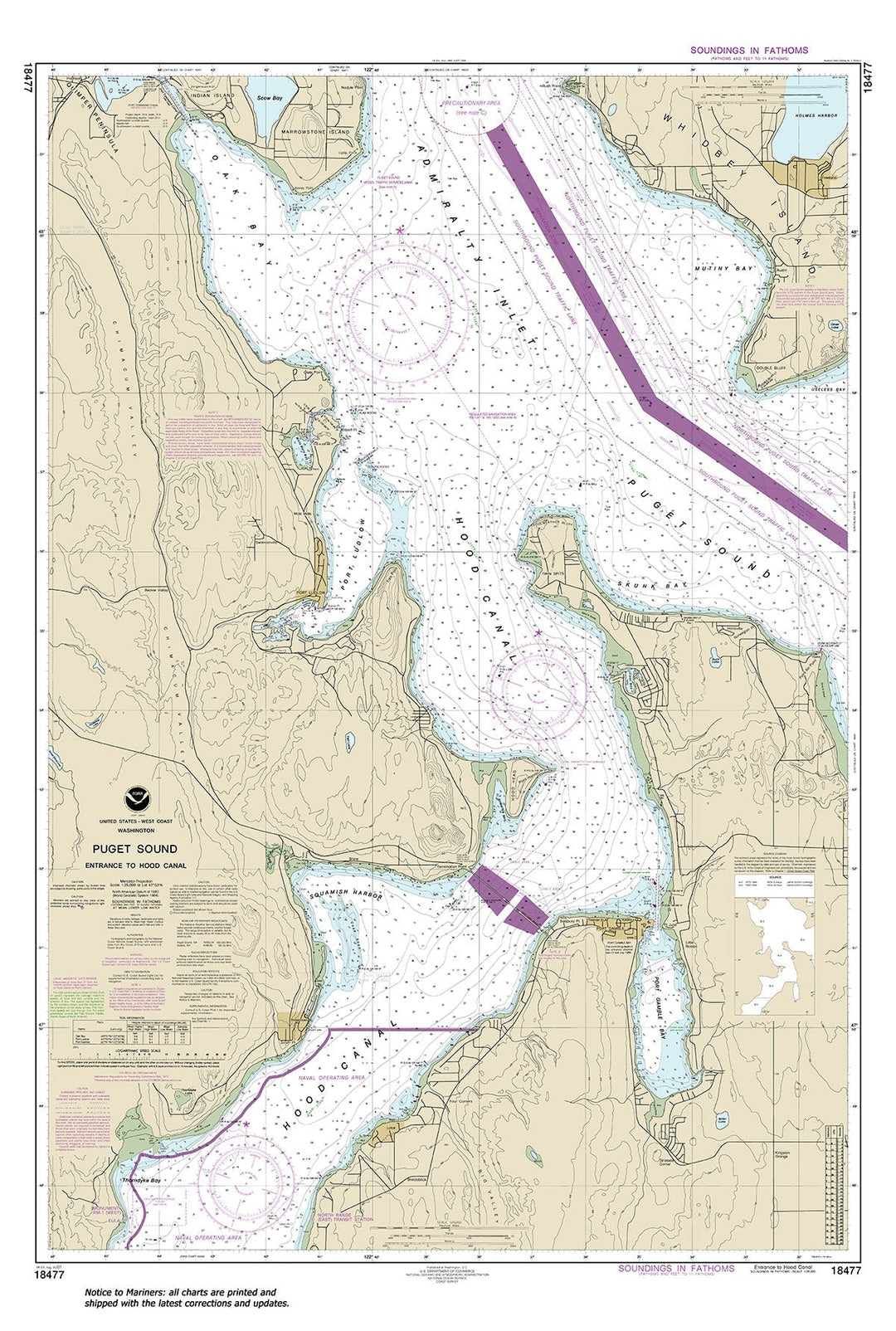 Archival NOAA nautical chart 18477 – Wall Chart.