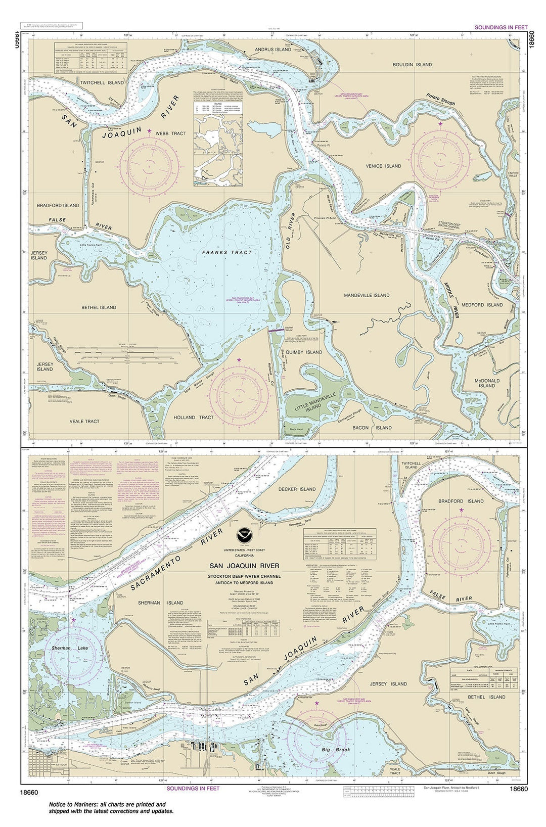 Archival NOAA nautical chart 18660 – Wall Chart.