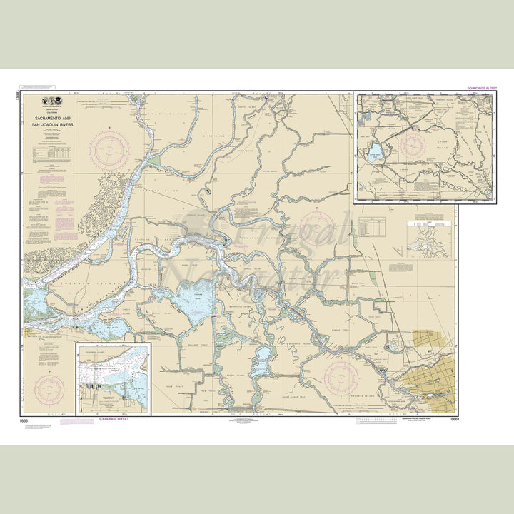 Archival NOAA nautical chart SACRAMENTO – AND SAN JOAQUIN RIVERS.