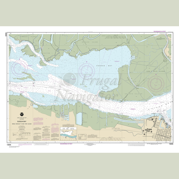 Archival NOAA nautical chart Suisun – Bay Middle Ground to New York Slough.