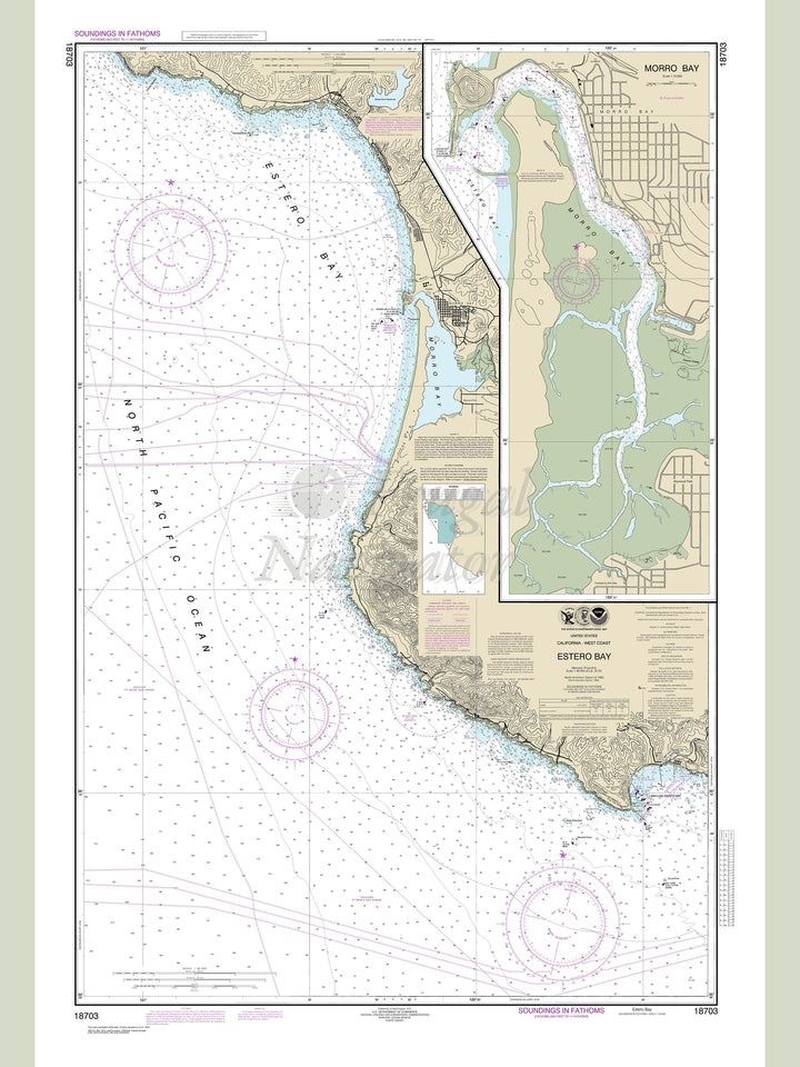 Archival NOAA nautical chart Estero – Bay;Morro Bay.