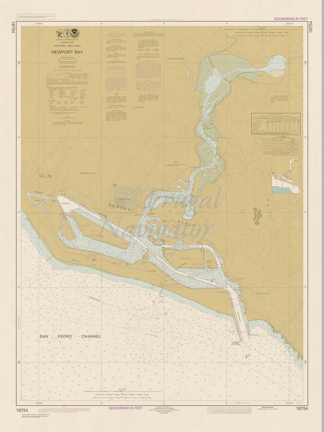 Archival NOAA nautical chart Newport – Bay.