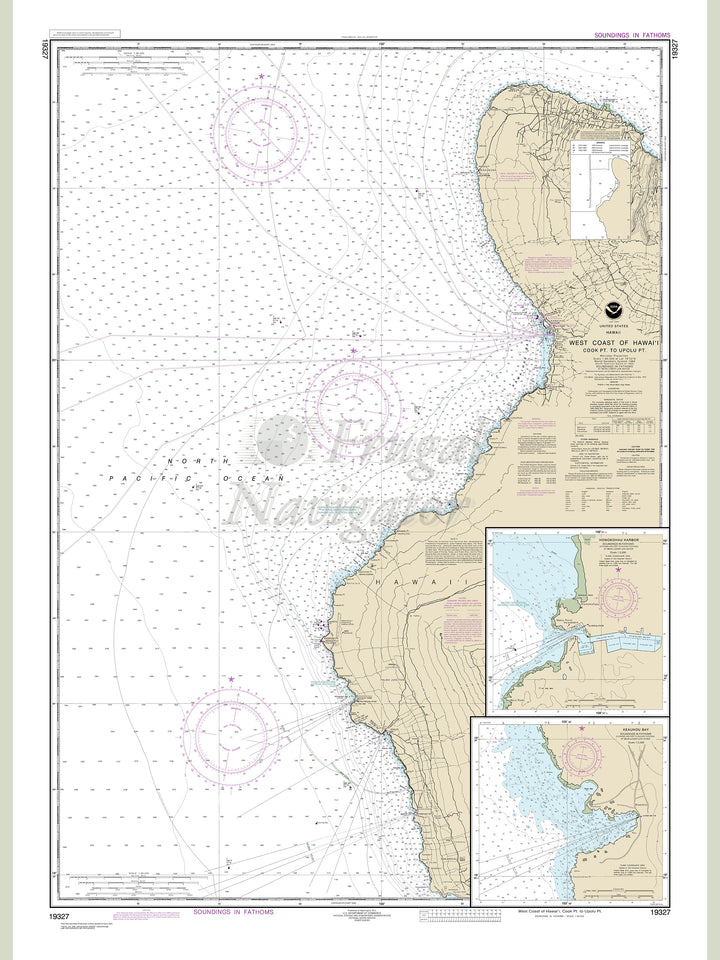 Archival NOAA nautical chart West – Coast of Hawai‘i Cook Point to Upolu Point.