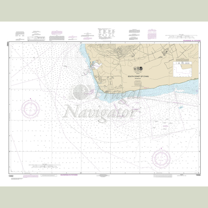 Archival NOAA nautical chart South – Coast of O‘ahu Kalaeloa.