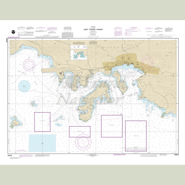 Archival NOAA nautical chart Saint – Thomas Harbor.