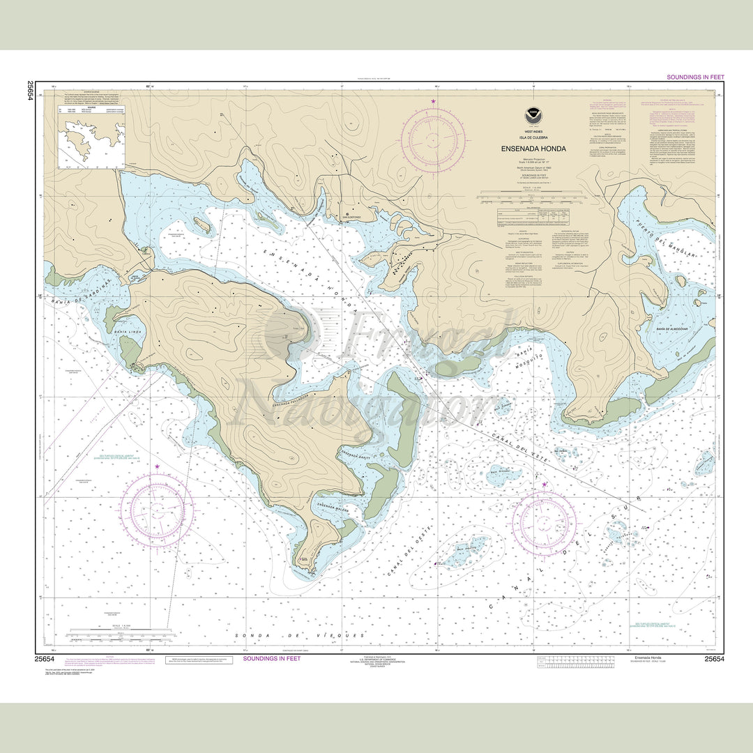 Archival NOAA nautical chart Ensenada – Honda.
