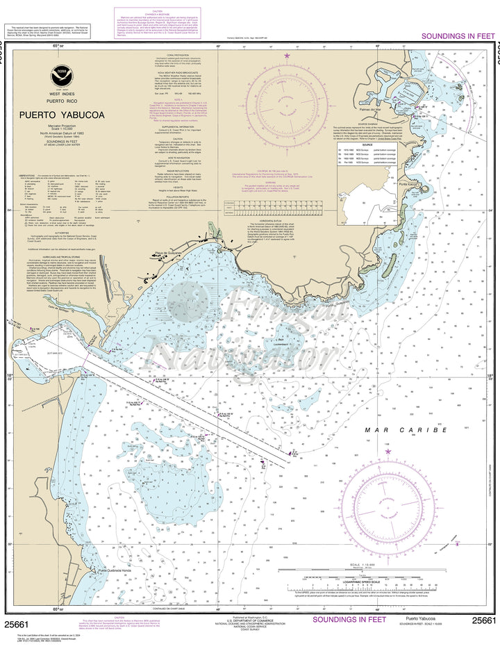Archival NOAA nautical chart Puerto – Yabucoa.