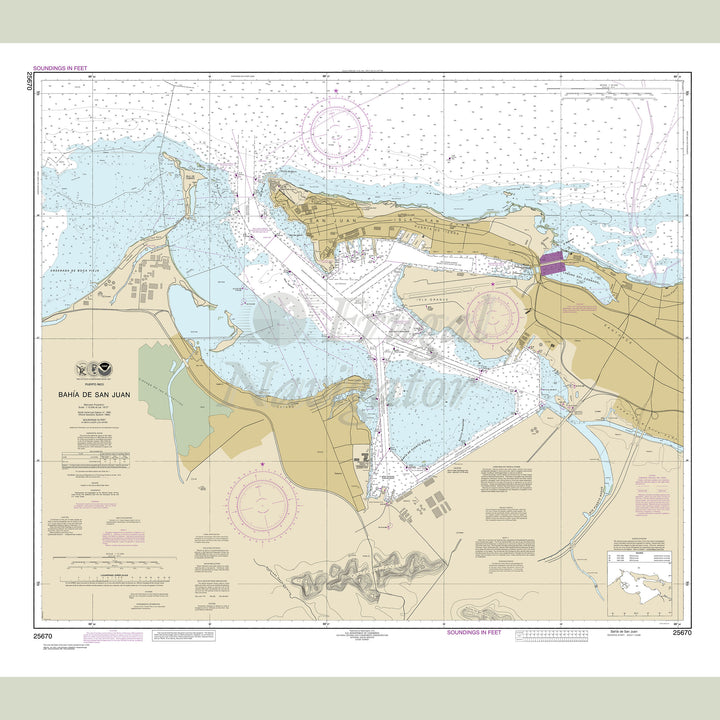 Archival NOAA nautical chart Bahia – de San Juan.