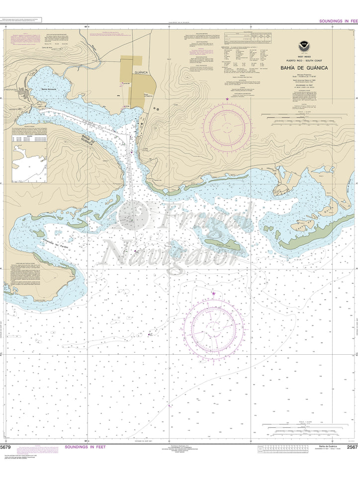 Archival NOAA nautical chart Bahia – de Guanica.