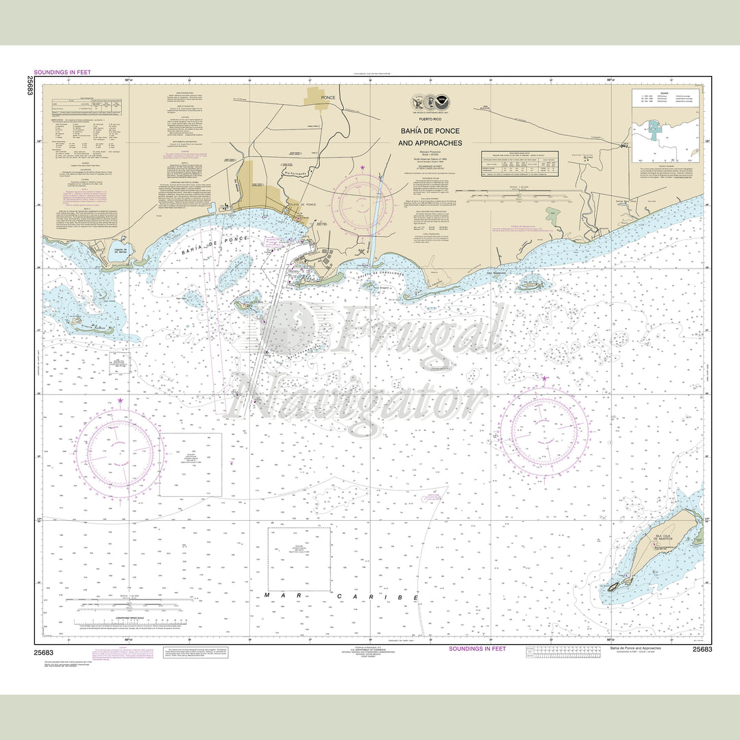 Archival NOAA nautical chart Bahia – de Ponce and Approaches.