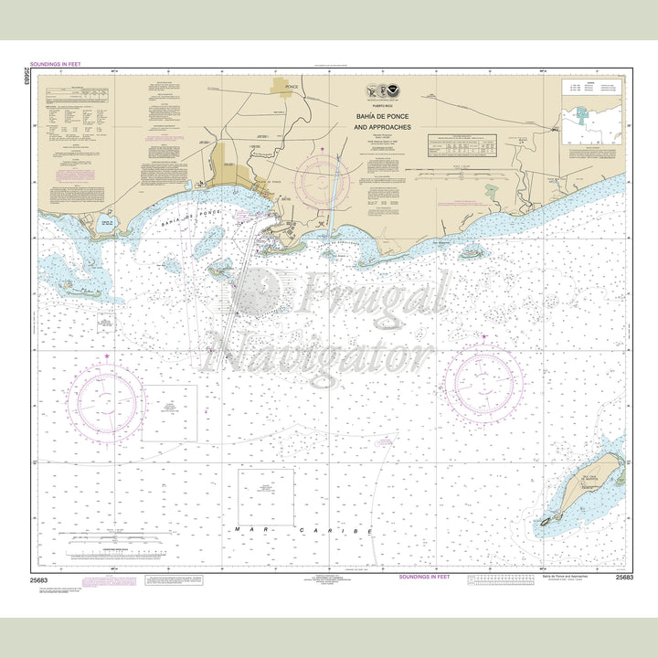 Archival NOAA nautical chart Bahia – de Ponce and Approaches.