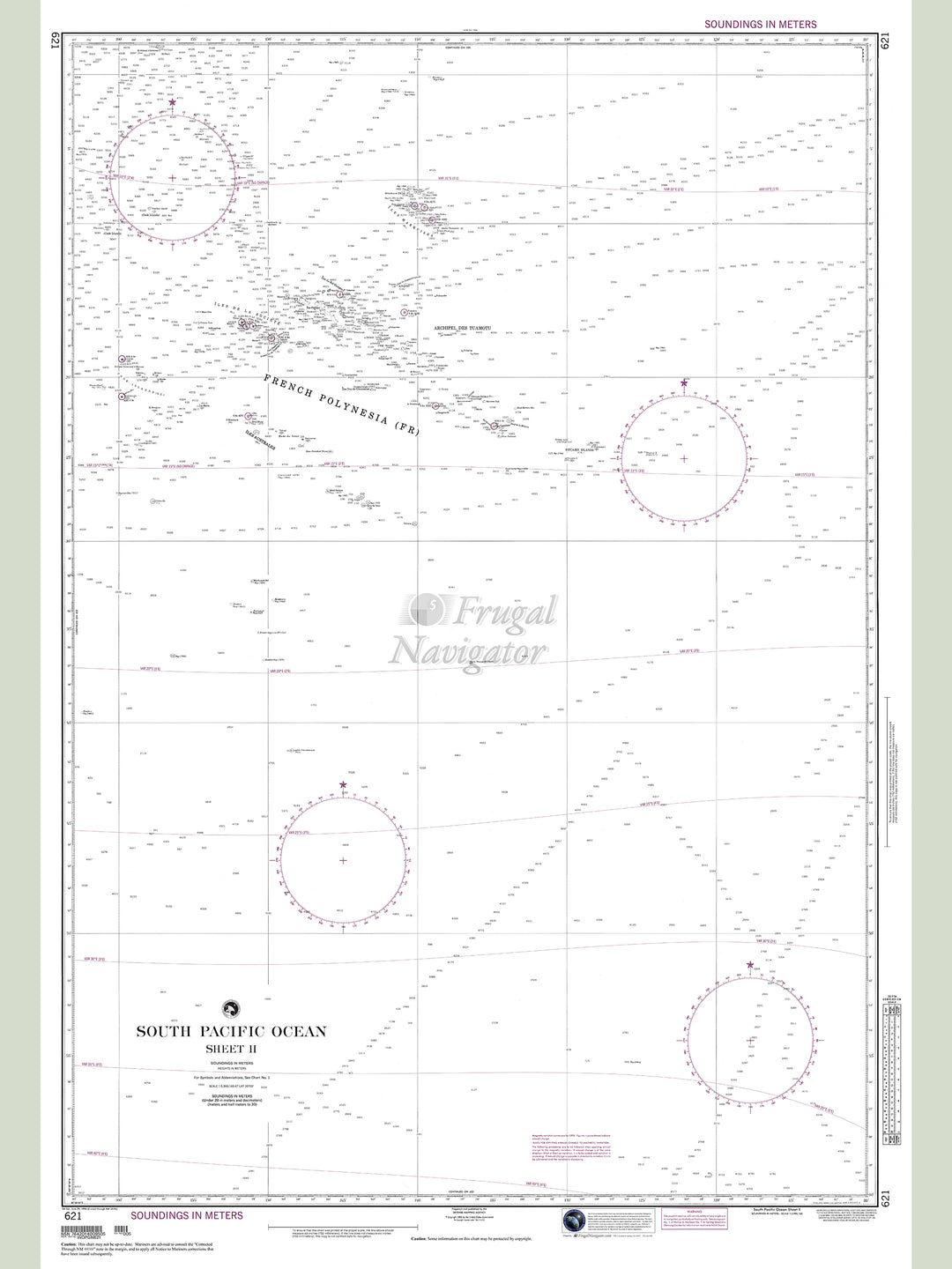 Official NGA nautical chart 621 – South Pacific Ocean - Sheet 2.